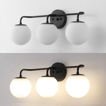 Louis Parisian Globe Metal/Frosted Glass Modern Contemporary LED Vanity